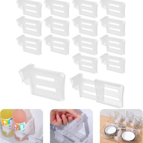 550x573-68.jpg Unyqoos® Transparante en verstelbare koelkastorganizerset voor efficiënt ruimtegebruik
