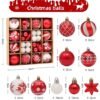550x574-25.jpg Unyqoos® Set van 42 Rood-Witte Kunststof Kerstballen met Ophanghaakjes voor Feestelijke Decoratie