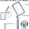 Unyqoos® Handzaam inklapbaar vergrootglas met verlichting voor lezen en handwerk