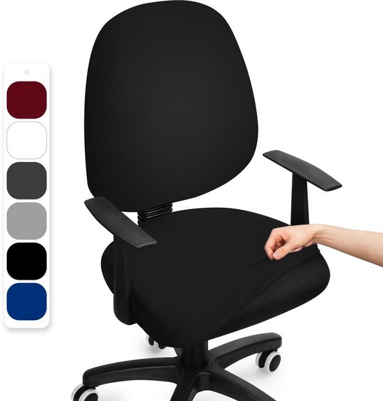Unyqoos® Elastische en Wasbare Bureaustoelhoes voor Bescherming en Verfraaiing