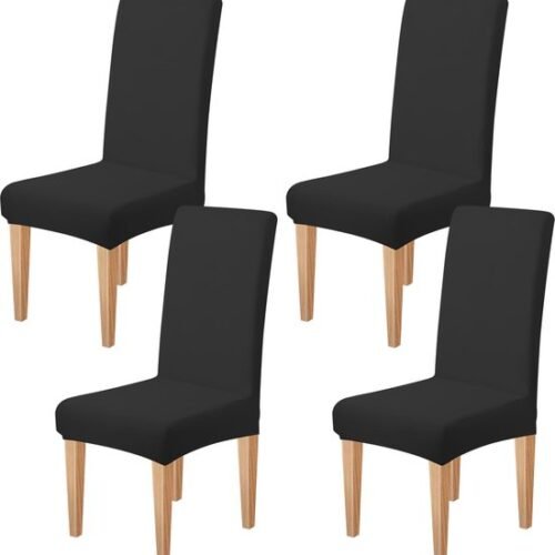 Unyqoos® Set van 4 elastische stoelhoezen voor diverse gelegenheden en interieurstijl