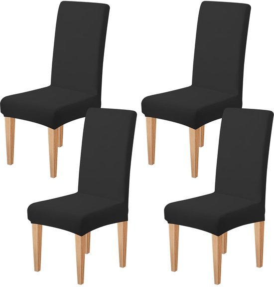 Unyqoos® Set van 4 elastische stoelhoezen voor diverse gelegenheden en interieurstijl