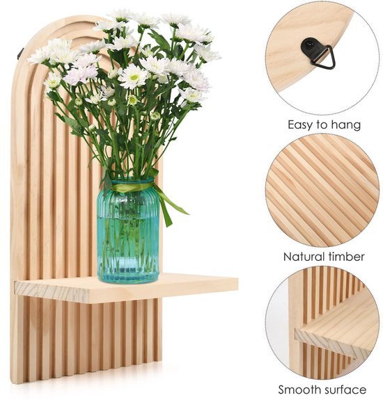 550x575-13.jpg Unyqoos® Set van twee houten zwevende wandrekken voor stijlvolle wanddecoratie