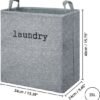 Unyqoos ® Opvouwbare Stoffen Wasmand met Handvatten voor Diverse Ruimtes in Huis, 35 Liter Capaciteit, Grijs