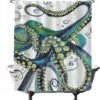 Unyqoos® Stijlvol Douchegordijn Met Zeeleven Print, Waterbestendig En Schimmelwerend, 180 x 200 cm, Inclusief Ringen