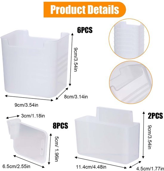 Unyqoos® Complete set van koelkast organizers met hangboxen en verdelers voor efficiëntie