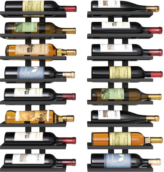 Unyqoos® Stijlvol hangend wijnrek met acht niveaus voor optimaal ruimtegebruik