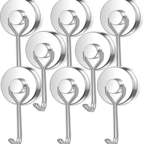550x575-28.jpg Unyqoos® Set van 8 robuuste draaibare magneethaken voor veelzijdig gebruik