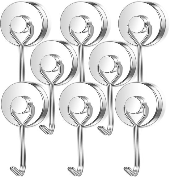 550x575-28.jpg Unyqoos® Set van 8 robuuste draaibare magneethaken voor veelzijdig gebruik