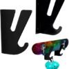 Unyqoos® Acryl wandhouder voor skateboards en longboards met opberghaak, set van 2