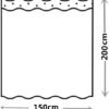 Unyqoos® Modern en Elegant Douchegordijn met Bladeren en Bloemen voor de Badkamer, Inclusief Haken en Gewichten, 150 x 200 cm