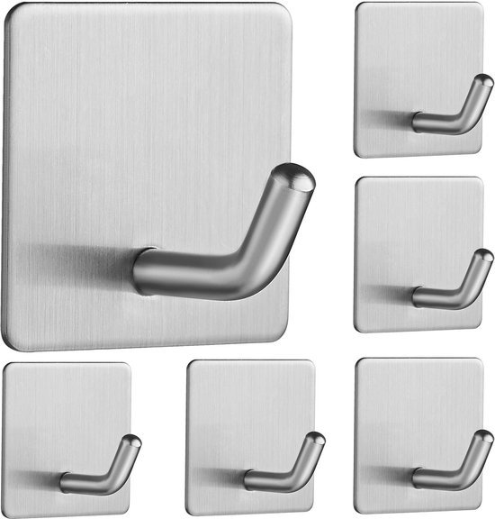 550x576-23.jpg Unyqoos® Zelfklevende roestvrijstalen wandhaken set van 6 voor badkamer en keuken