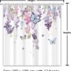 550x577-23.jpg Unyqoos® Waterdichte douchegordijn met bloemen- en vlinderontwerp voor badkamers