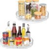 Unyqoos® Handige Dubbele Draaiplateaus voor Keuken en Koelkast, 360 Graden Vrij Draaiend, Ideaal voor Diverse Voorwerpen