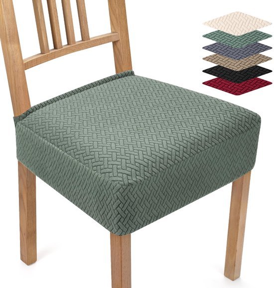 Unyqoos® Elastische en stijlvolle stoelhoezen set van 4 voor eetkamerstoelen