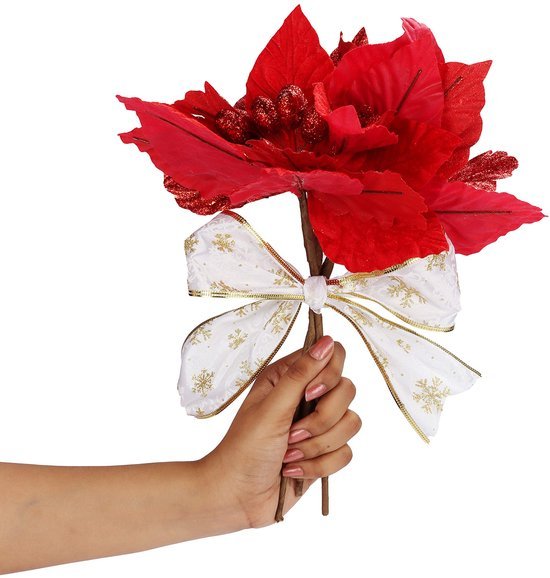 Unyqoos ® Feestelijke Decoratielintenset voor Kerst - 6 Rollen Goudkleurige Chiffon en Organza Linten