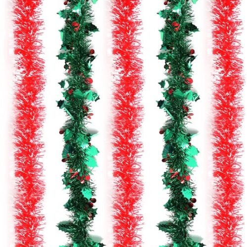 Unyqoos ® Kleurrijke Kerstslingers voor Binnen- en Buitenversiering met Hulstbessen