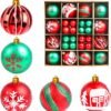 Unyqoos® Feestelijke set van 44 kerstballen in rood en voor binnen en buiten