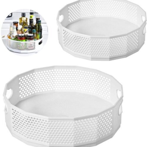 Unyqoos® Draaibare Organizers voor Keuken en Badkamer - Set van 2 Multifunctionele Opbergrekken met Antislip Design