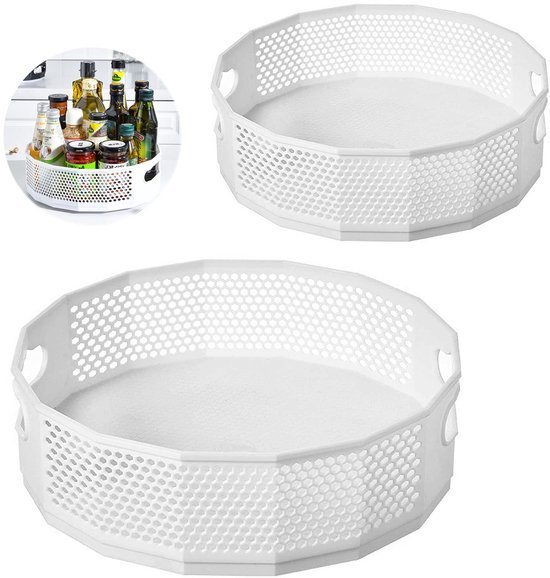 Unyqoos® Draaibare Organizers voor Keuken en Badkamer - Set van 2 Multifunctionele Opbergrekken met Antislip Design