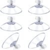 550x578-38.jpg Unyqoos® Set van 6 stevige transparante zuignappen met schroefdraad en kartelmoer