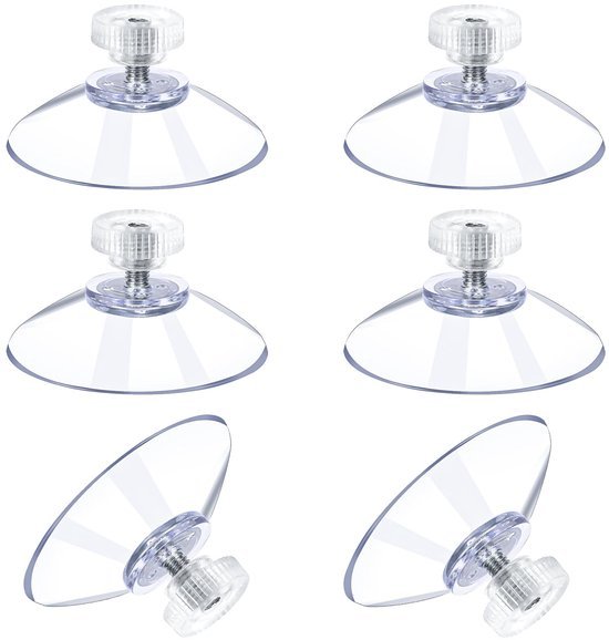 550x578-38.jpg Unyqoos® Set van 6 stevige transparante zuignappen met schroefdraad en kartelmoer