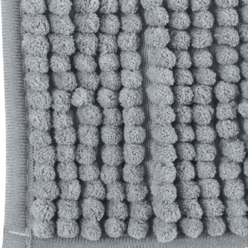 Unyqoos® Zachte en comfortabele badmat van microvezel in lichtgrijs chenille design