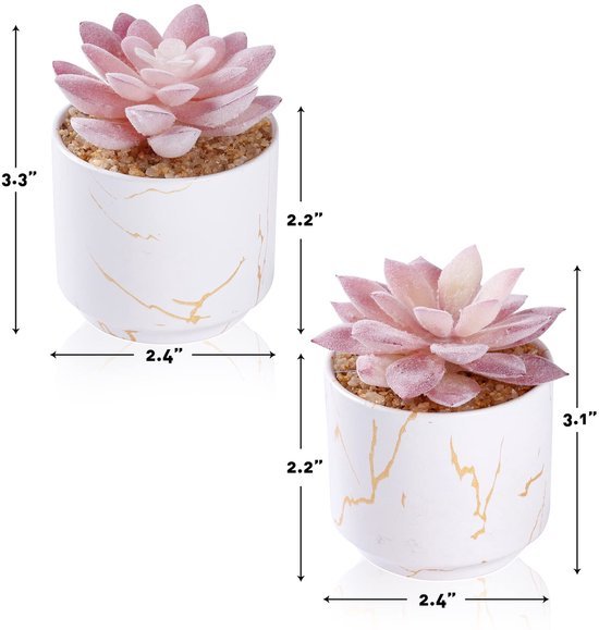 550x579-11.jpg Unyqoos® Set van twee decoratieve kunstvetplanten in stijlvolle keramische potten