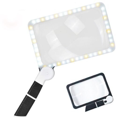 Unyqoos® Inklapbare leesloep met 48 LED's en dimfunctie voor gedetailleerd werk