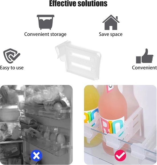 550x579-20.jpg Unyqoos® Transparante en verstelbare koelkastorganizerset voor efficiënt ruimtegebruik