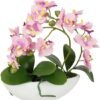 Unyqoos ® Kunstmatige Orchideeën Arrangement in Elegante Sierpot voor Tafeldecoratie en Interieur Design