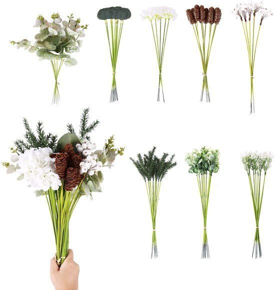 550x580-12.jpg Unyqoos® Set van 70 kunsttakken en bloemen voor creatieve decoratie en evenementen