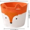 550x580-17.jpg Unyqoos® Opvouwbare Katoenen Opbergmand met Schattig Vosontwerp en Handige Handgrepen voor Kinderen