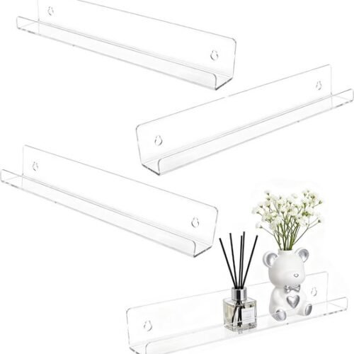 550x580-18.jpg Unyqoos® Transparant acryl wandrek set van 4 voor badkamer en meer