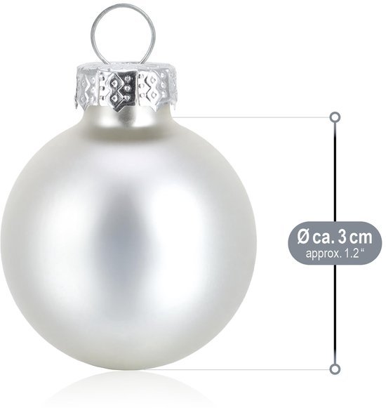 Unyqoos® Set van 20 elegante glazen mini-kerstballen voor sfeervolle boomdecoratie