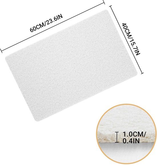 Unyqoos® Antislip Douchemat van Zacht PVC voor Veilig Douchen en Snelle Droging 40 x 60 cm