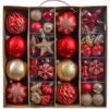 Unyqoos® Luxe kerstballenset 60-delig voor feestelijke decoratie in rood en goud