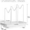 Unyqoos® Functionele houder voor snijplanken en deksels in compact wit ontwerp