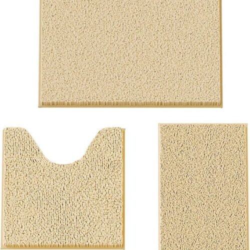 Unyqoos® Zachte en Absorberende Badmatset met Antislip voor Badkamer en Toilet