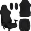 550x583-18.jpg Unyqoos® Set van 4 Zwarte Gamingstoelhoezen voor Bescherming en Verlengde Levensduur