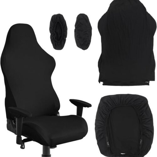 550x583-18.jpg Unyqoos® Set van 4 Zwarte Gamingstoelhoezen voor Bescherming en Verlengde Levensduur