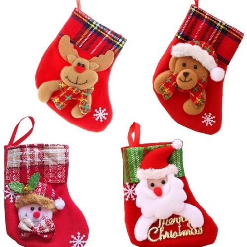 550x583-21.jpg Unyqoos® Set van vier decoratieve kerstkousen voor feestelijke versiering en cadeaus