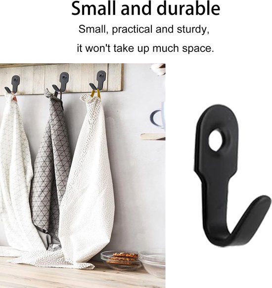 550x583-27.jpg Unyqoos® Set van 40 compacte roestvrijstalen wandhaken voor veelzijdig gebruik in huis
