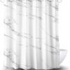 Unyqoos® Waterdicht en Antibacterieel Douchegordijn met Luxe Marmerprint en Accessoires 180 x 180 cm