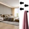 550x584-22.jpg Unyqoos® Set van zes zwarte handdoekhaken voor badkamer en keuken met schroeven