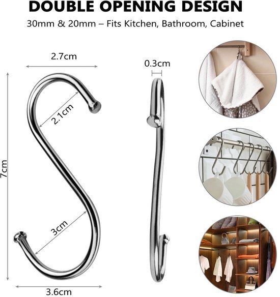 550x584-34.jpg Unyqoos® Sterke en S-haken van roestvrij staal voor veelzijdig gebruik