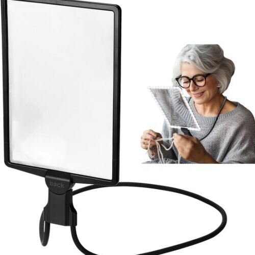 Unyqoos® Verlichte leesloep met verstelbare vergroting en handsfree gebruik voor gemak