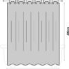 Unyqoos® Waterafstotend Douchegordijn met Bosbloem Motief en Ringen, 180 x 200 cm