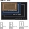 Unyqoos® Grijze antislip vuilvangmat voor binnen en buiten 60 x 90 cm