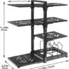 Unyqoos® Pannenrek Organizer met Flexibele Verstelbare Lagen voor Keukenopslag en Organisatie